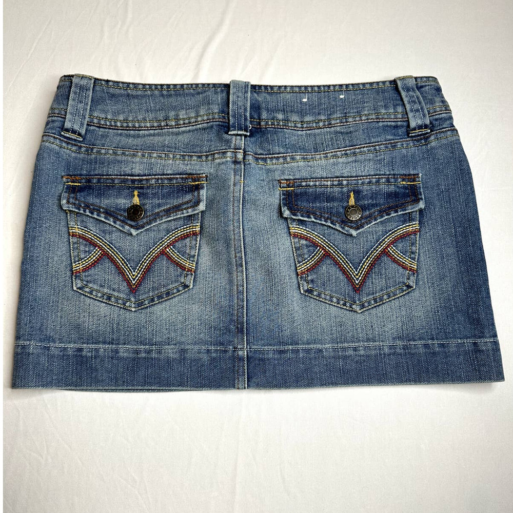 WEAR IT DECLARE IT BLUE DENIM SKIRT SIZE 7 - Picture 6 of 10